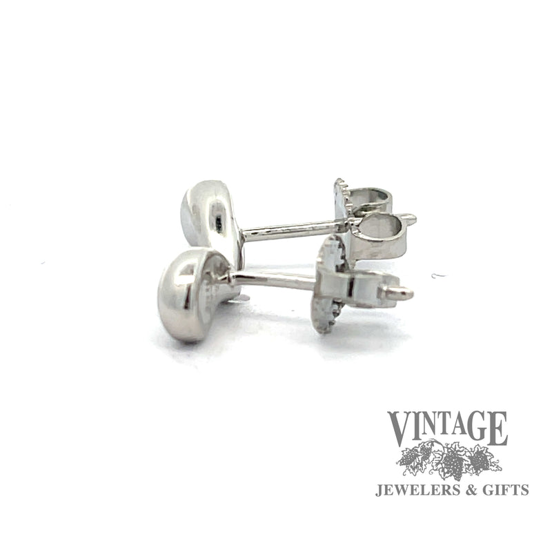 Elsa Peretti, Tiffany and Co platinum teardrop stud earrings