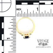 Tanzanite and Tsavorite Ring in 10k SCALE