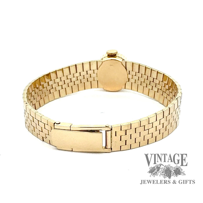 Vintage Ladies slide Rolex 18ky gold watch, back