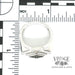 14 karat white gold black diamond geometric signet ring with scale