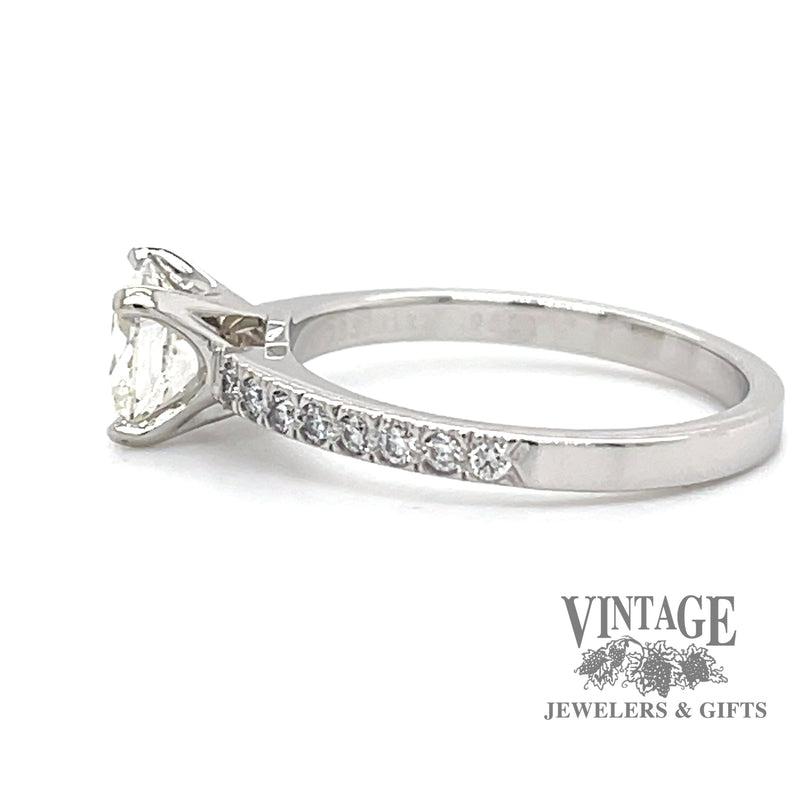 1.12 ctw diamond and platinum Tiffany and Co. ring