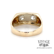 Vintage two diamond illusion 14ky ring bottom