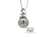 14k grey pearl and diamond pendant side
