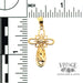 10ky gold Praying cross pendant with scale