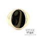 Vintage oval 10k gold signet ring