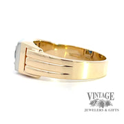 1.6 carat royal blue natural sapphire 14ky gold ring side 2