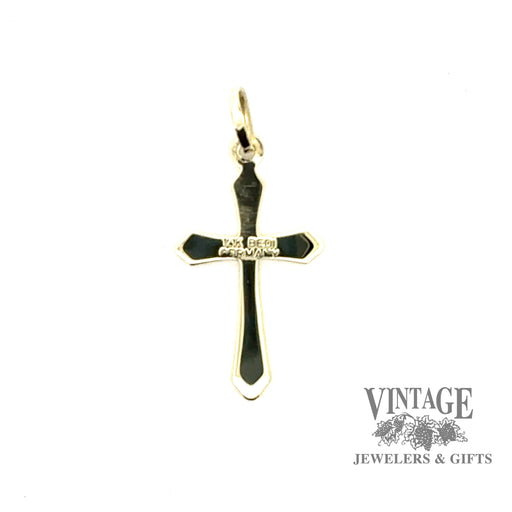 14ky gold modern Byzantine style cross, backside