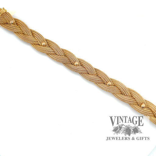 Braided Mesh Bracelet in 18k FLAT VIEW