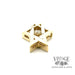 18ky gold elongated Star of David diamond pendant, angled view