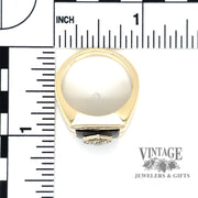 .54 ct. natural diamond and onyx 14ky gold ring scale