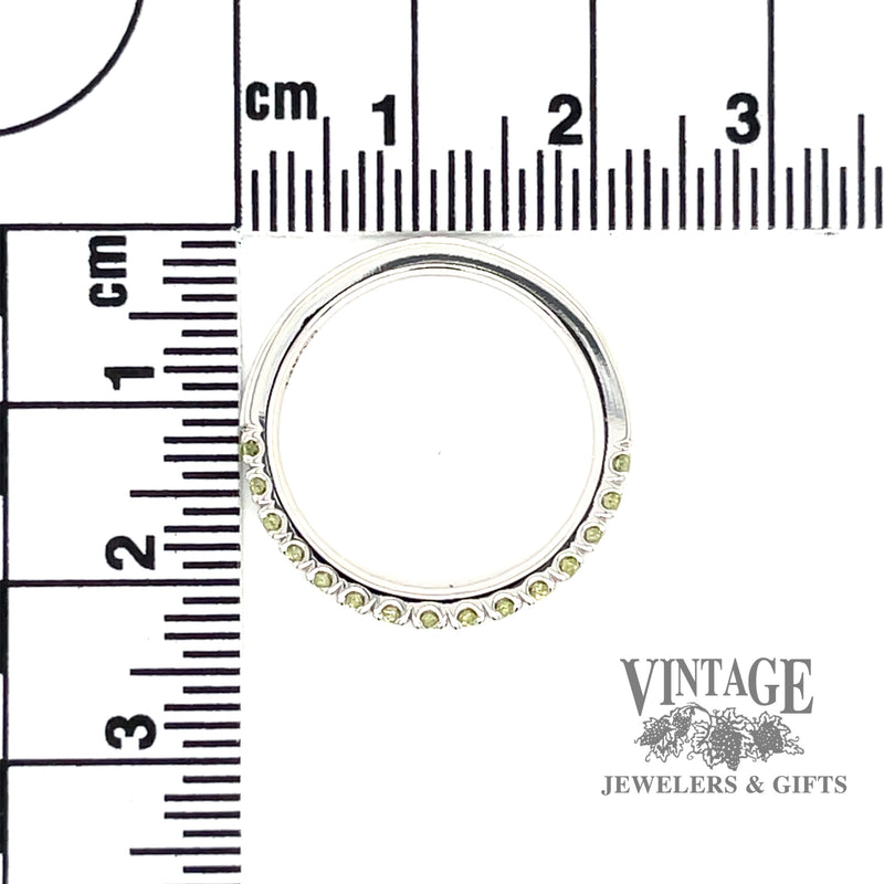 Peridot 14k white gold Stacker Ring