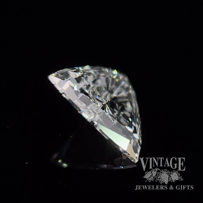 .75 carat, H color, SI1 clarity, triangle shaped, natural diamond side