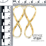 Infinity 14ky gold twisted drop earrings scale