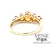 10 karat yellow gold 5-stone mandarin garnet ring, underside