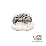 14kw gold sapphire pave and diamond ring, under side ￼