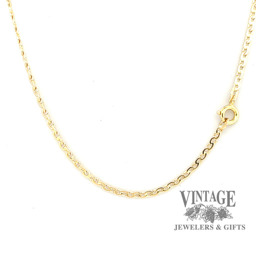 24” 18ky gold flat cable chain necklace