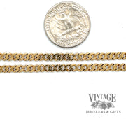 17” 18ky gold curb chain scale