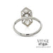 Vintage Hexagonal Ring in 18k White Gold BACK