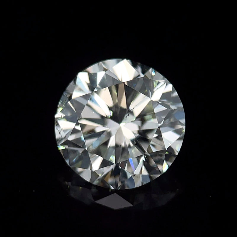 2.69 carat round brilliant natural diamond, I color, SI2 clarity, GIA