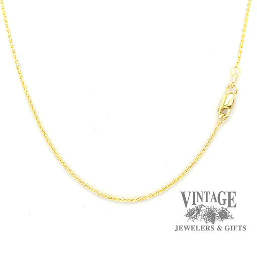 24” 14ky gold wheat chain necklace