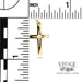 14ky gold solitaire diamond cross with scale