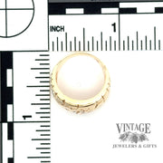 14ky gold ring with .40 carat antique natural diamond with scale