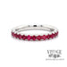 Red Spinel 14k white gold Stacker Ring