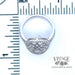 Oval filligree 18kw gold diamond ring scale