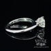 Estate Tiffany and Company platinum and diamond solitaire ring side.