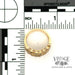 Fleur-de-lis diamond filigree 14ky gold ring scale