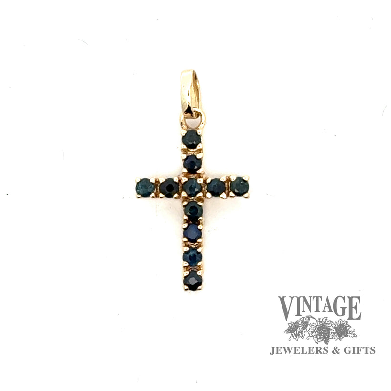  14ky gold Sapphire cross