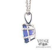 2.24 carat oval tanzanite 14kw gold pendant