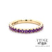 Amethyst 14ky gold ring stacker