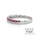 Side 2 Diamond and ruby 14k white gold ring band