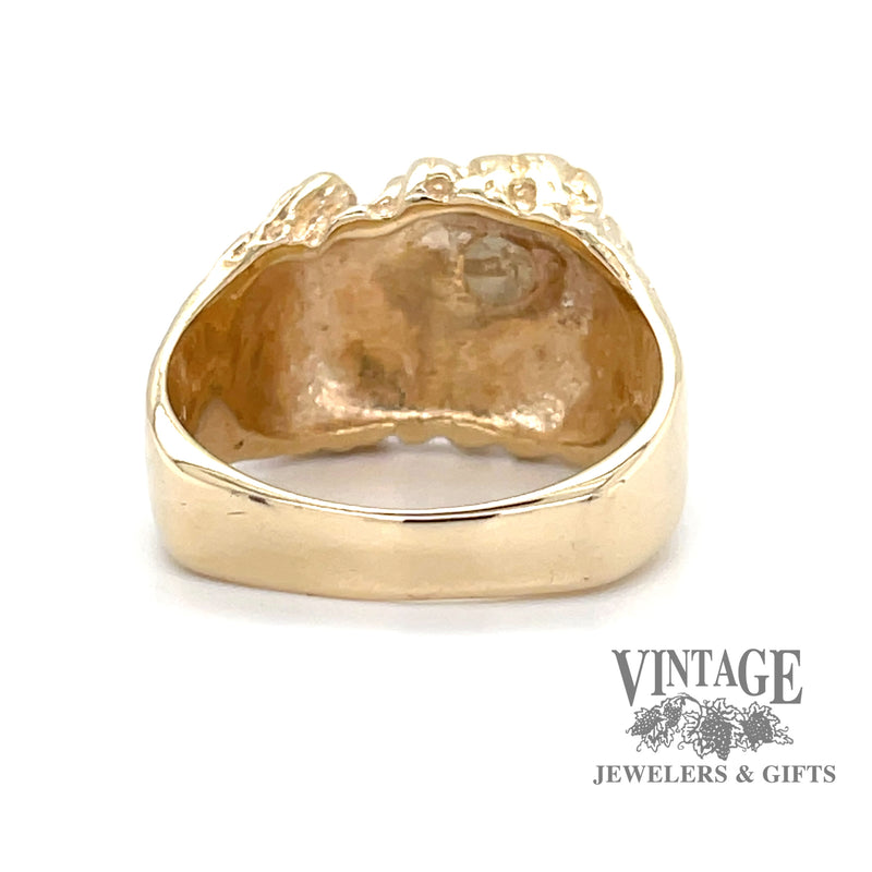 Organic Textured Diamond Ring in 14k BACK