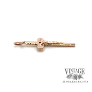Vintage 18k gold handmade crucifix pendant side