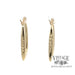 Rectangular 14ky gold embossed drop earrings back