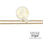 23.5” 14ky gold 1.8mm twisted wheat chain scale