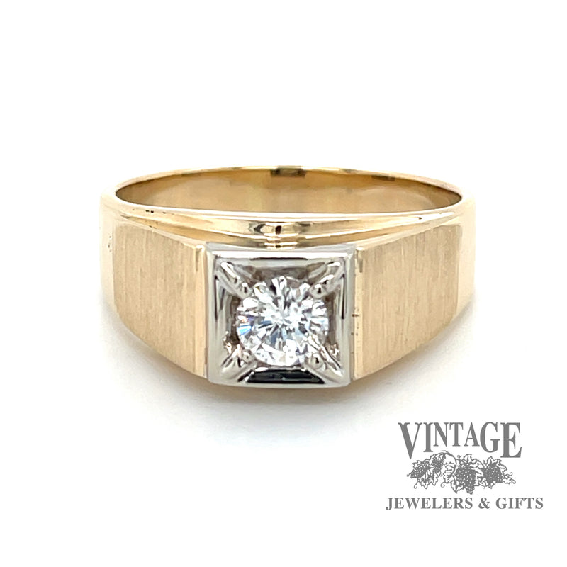 Diamond illusion 14ky gold ring