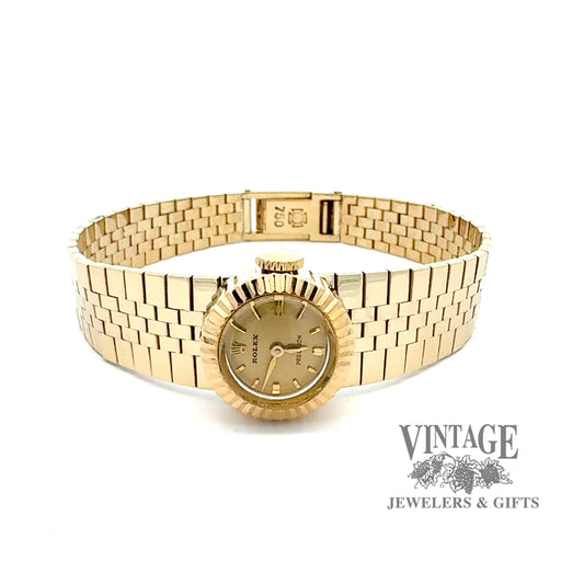 Vintage Ladies slide Rolex 18ky gold watch