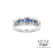 Blue sapphire and diamond 14kw gold ring bottom