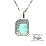 2.16 carat natural emerald 14kw gold pendant back