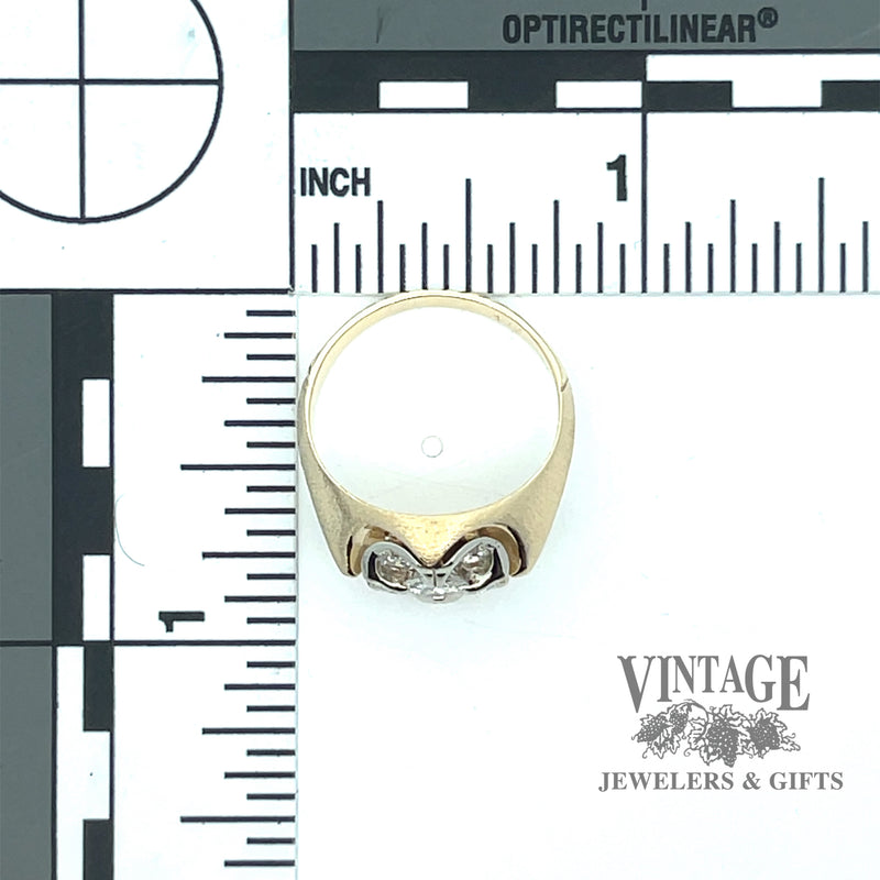 Diamond cluster 14ky gold ring