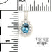 Aquamarine and diamond oval 18kw gold pendant scale