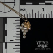 14k Grape pearl cluster necklace