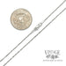 24” 14k white gold rope chain necklace scale