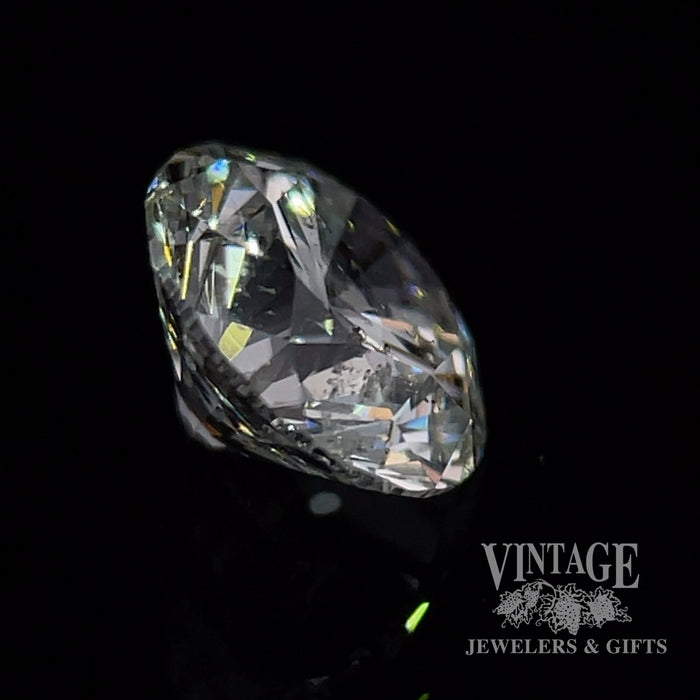 1.54 carat, F color, I2 clarity, RBC natural diamond.