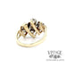 14ky gold .88ctw diamond freeform diagonal design cluster ring.88ctw diamond freeform cluster ring, underside