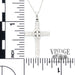 1/3 carat total weight natural diamond 14 karat white gold Celtic cross necklace, with scale
