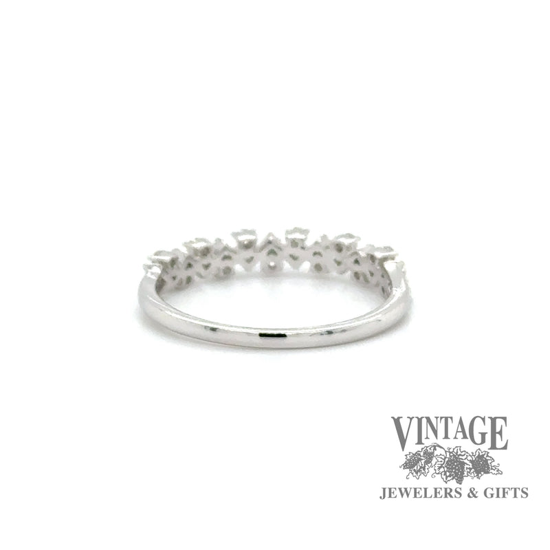 Diamond zig zag 14kw ring bottom